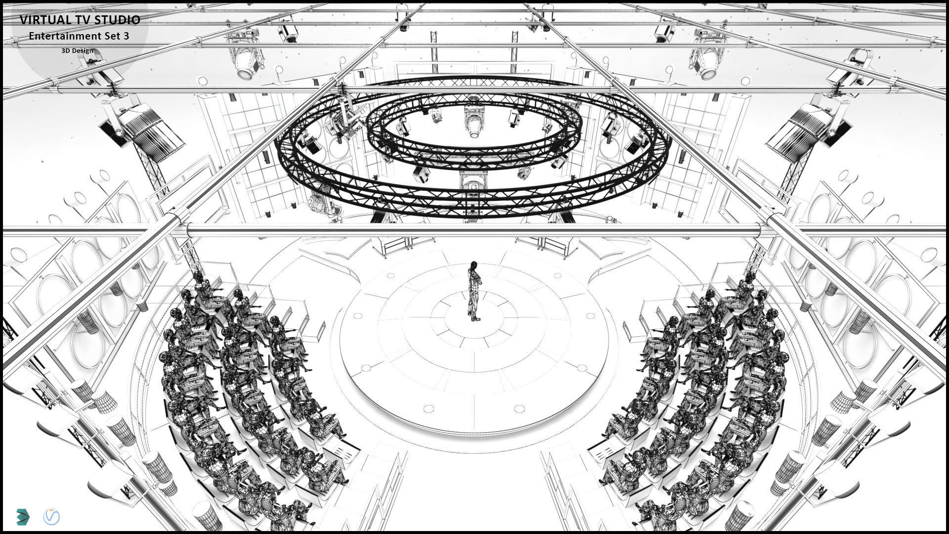 Virtual TV Studio Entertainment Set 3 3D model_18