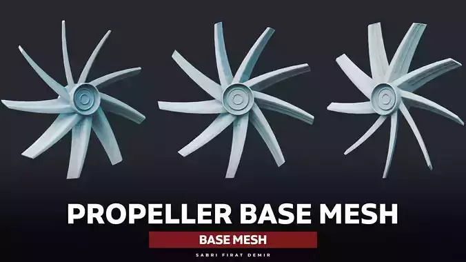 Hard Surface Propeller Model