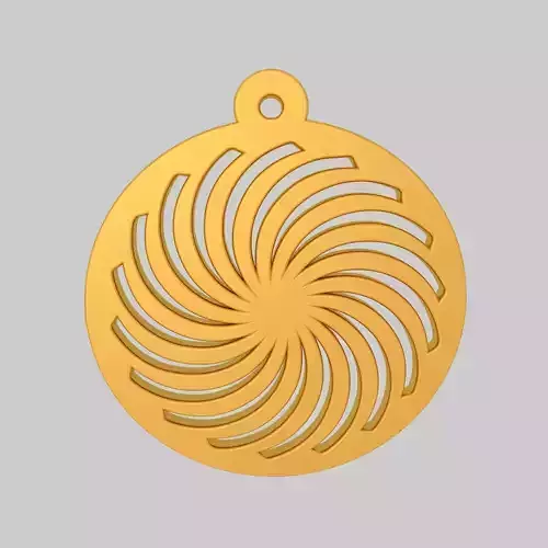 Spiral Die Cutting Pendant Jewelry KTPD01 3D Model STL