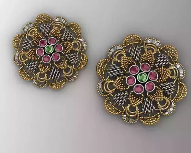 lokit set indian brooch with stones