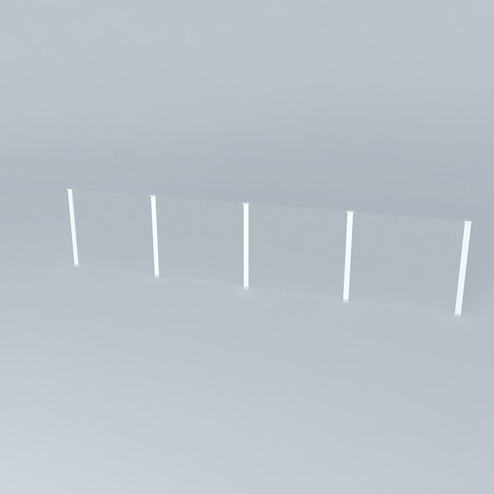 wall plastic fence Free 3D model_1