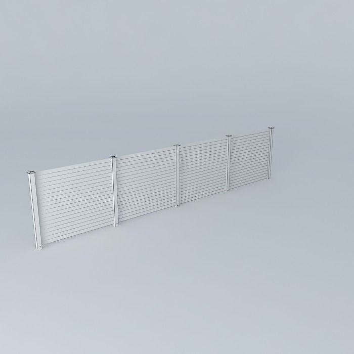 wall plastic fence Free 3D model_3