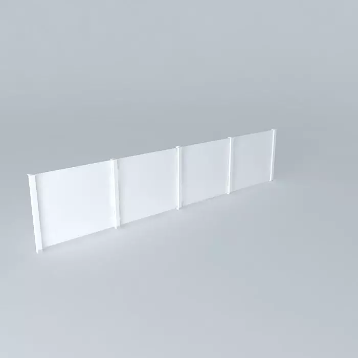 wall plastic fence Free 3D model_0