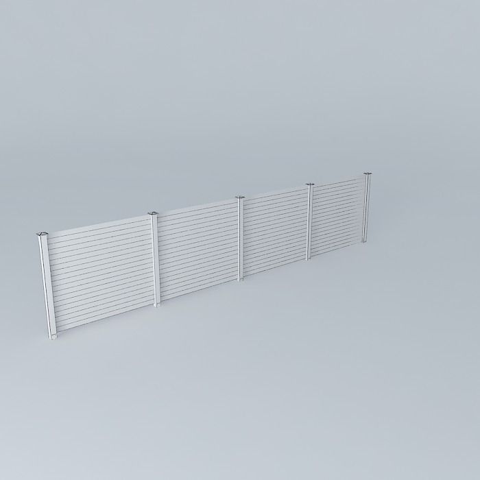 wall plastic fence Free 3D model_4