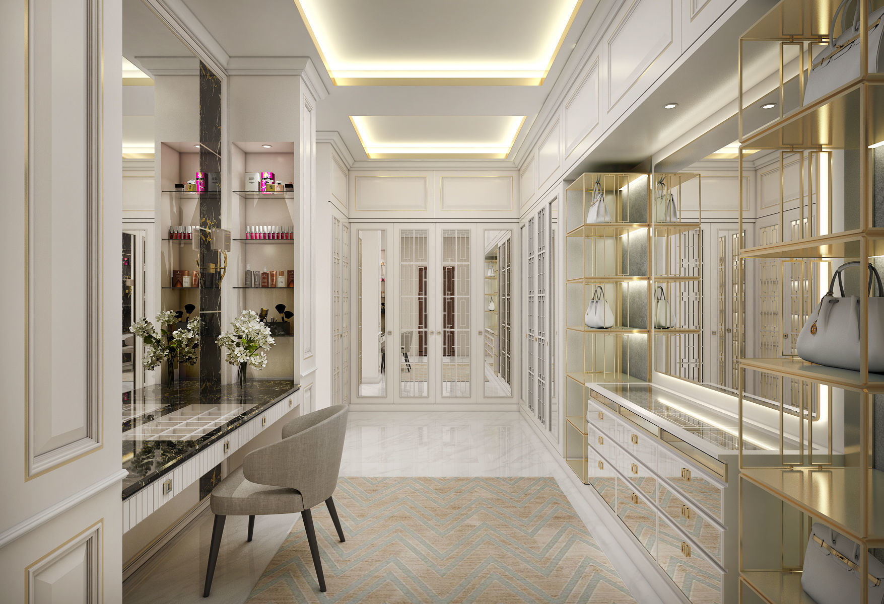 Contemporary Classic Bedroom  3D model_3