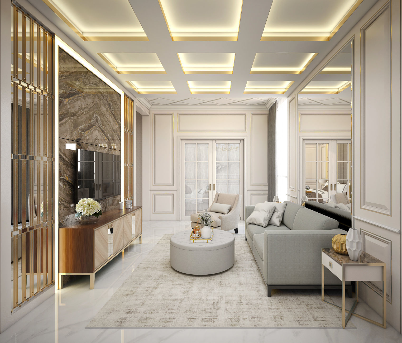 Contemporary Classic Bedroom  3D model_4