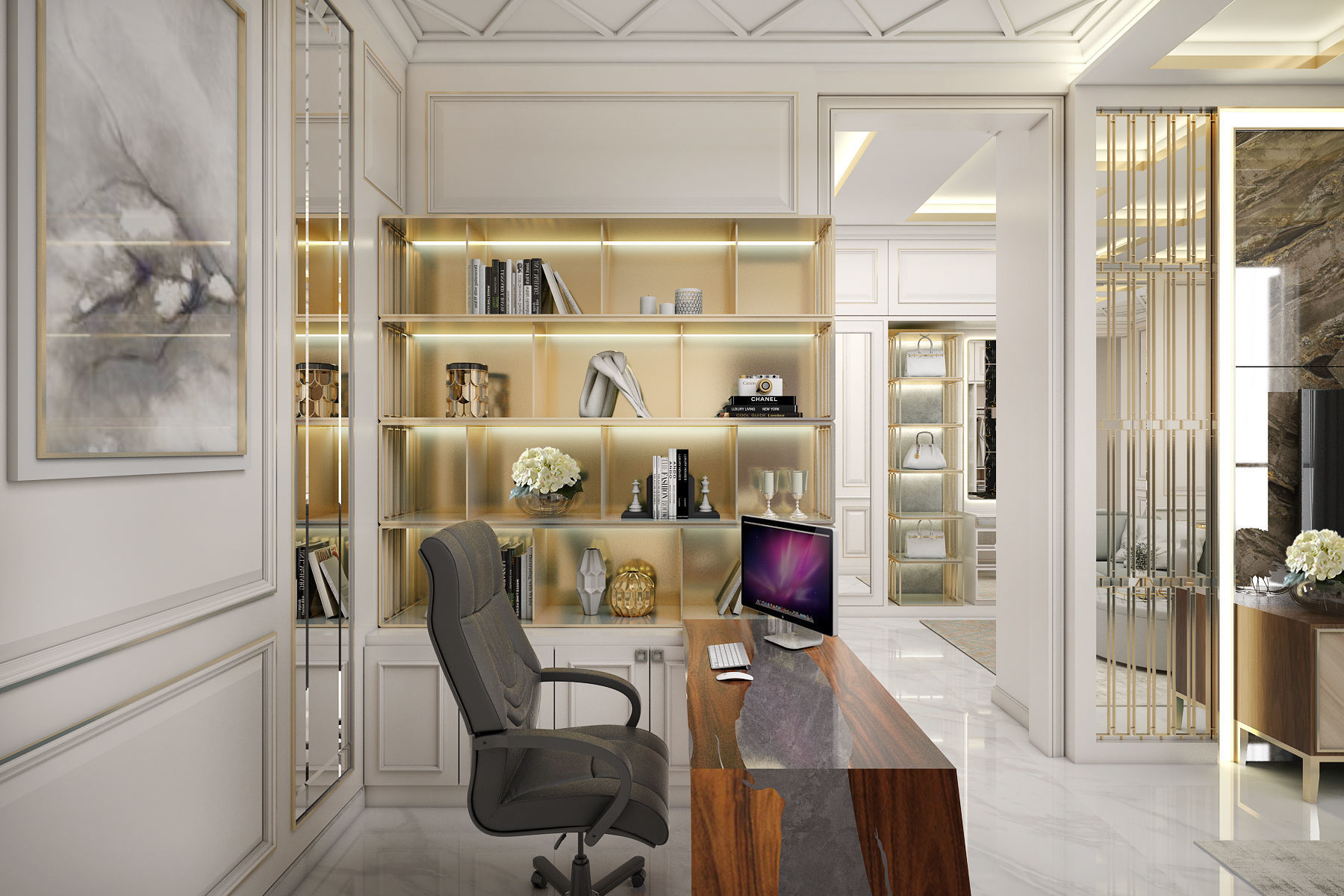 Contemporary Classic Bedroom  3D model_5