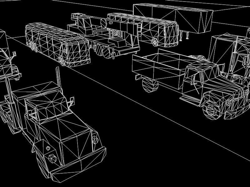 Mega Low poly game-ready Vehicle Pack  Low-poly 3D model_1