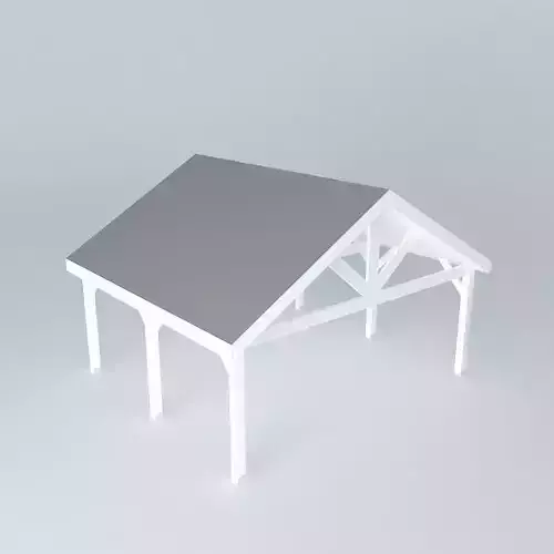 Carport shed with roof