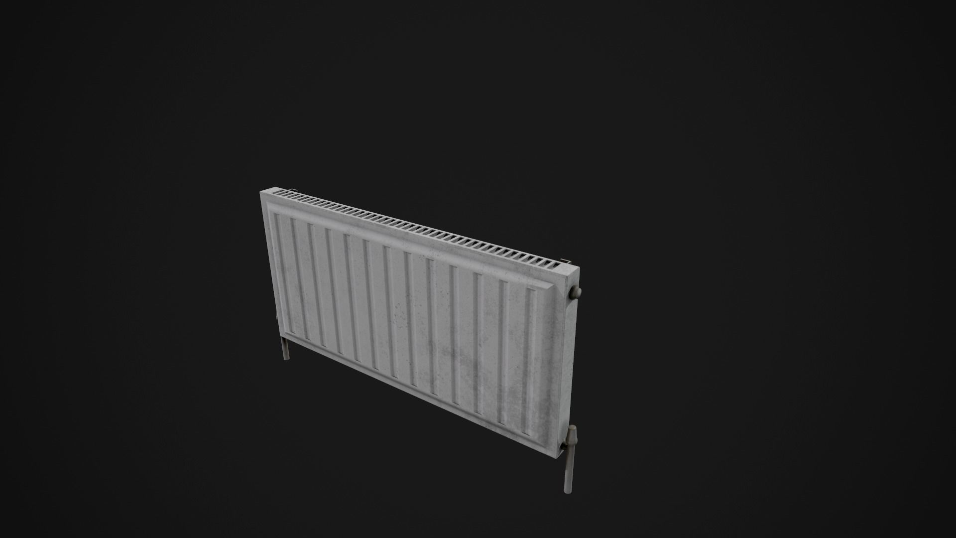 Low Poly Radiator metal plate Low-poly 3D model_3