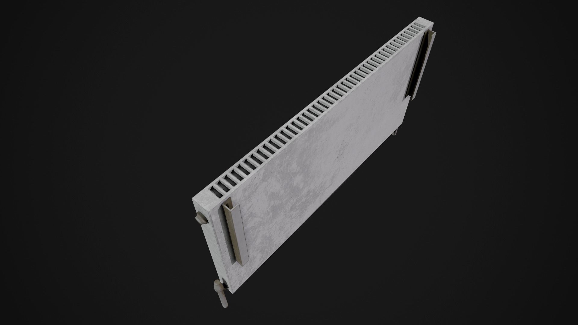 Low Poly Radiator metal plate Low-poly 3D model_2