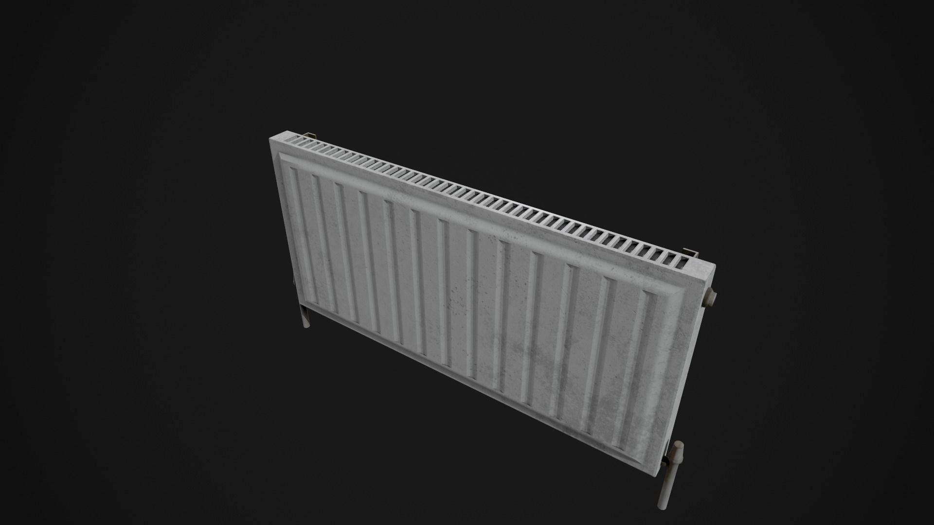Low Poly Radiator metal plate Low-poly 3D model_1