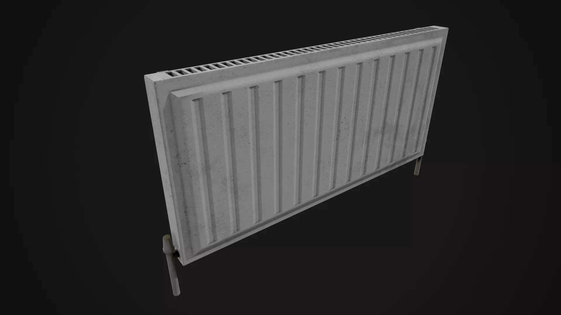 Low Poly Radiator metal plate Low-poly 3D model_0