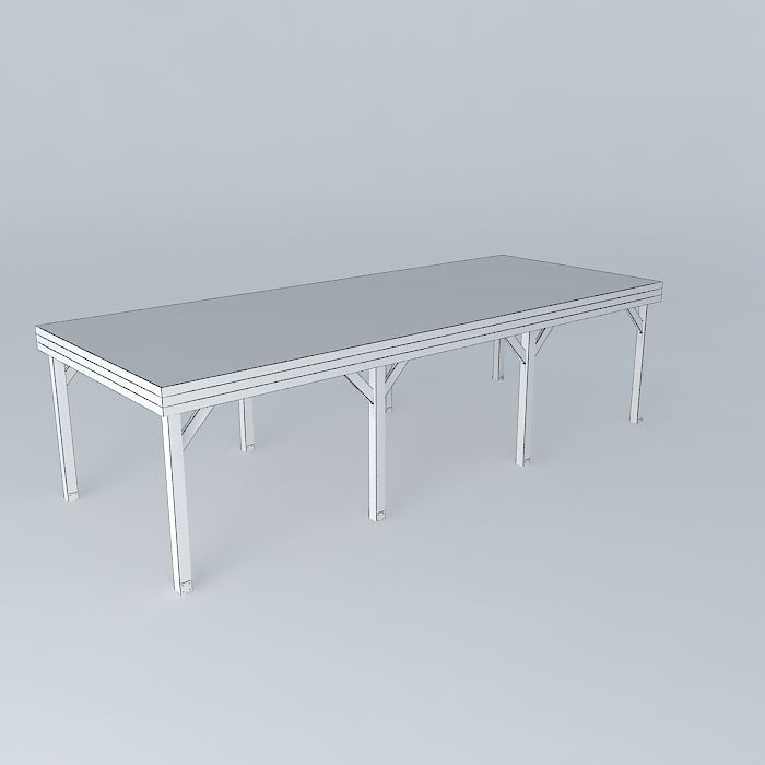 Carport table Free 3D model_4
