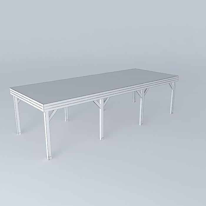 Carport table Free 3D model_3