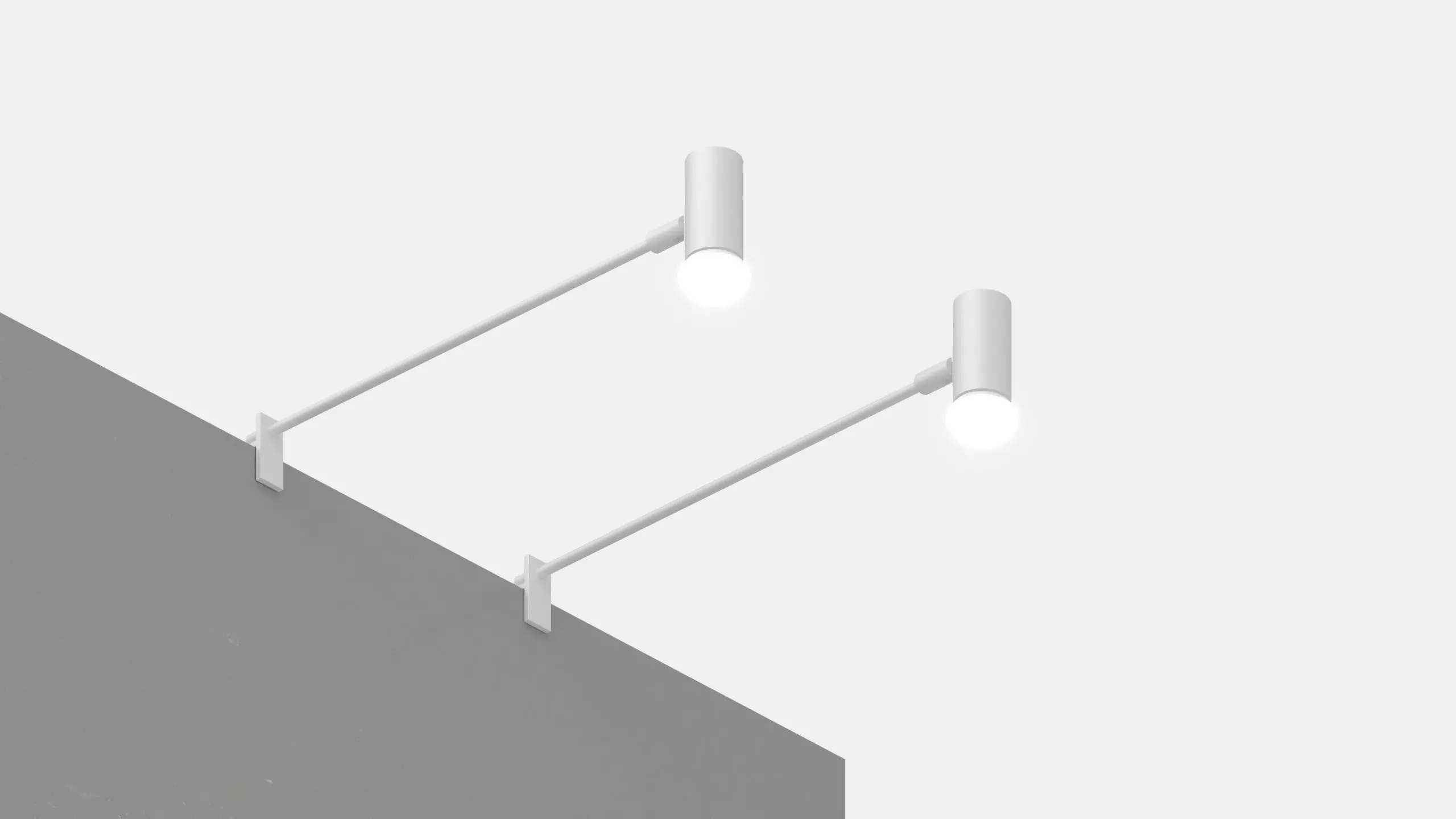 Standard LED Arm Spot 470mm 3D model_0