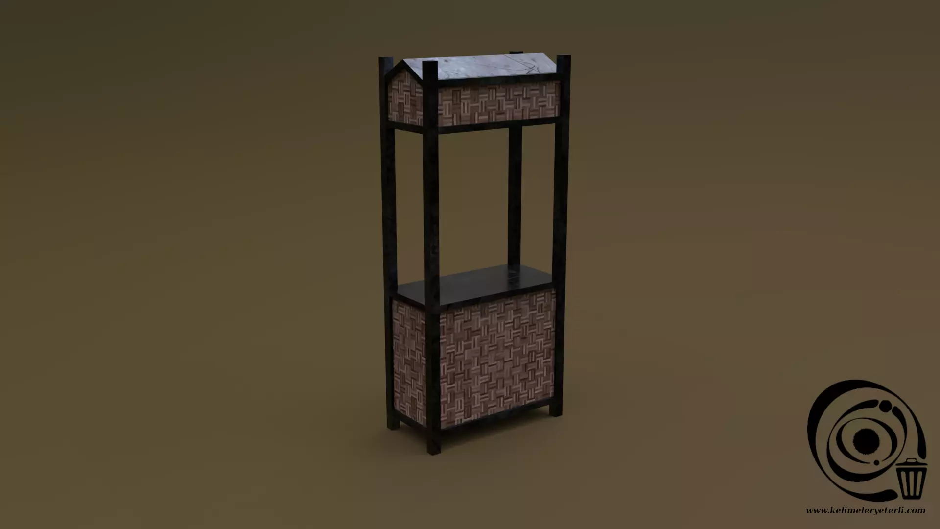 Trade stand 07 R Low-poly 3D model_0