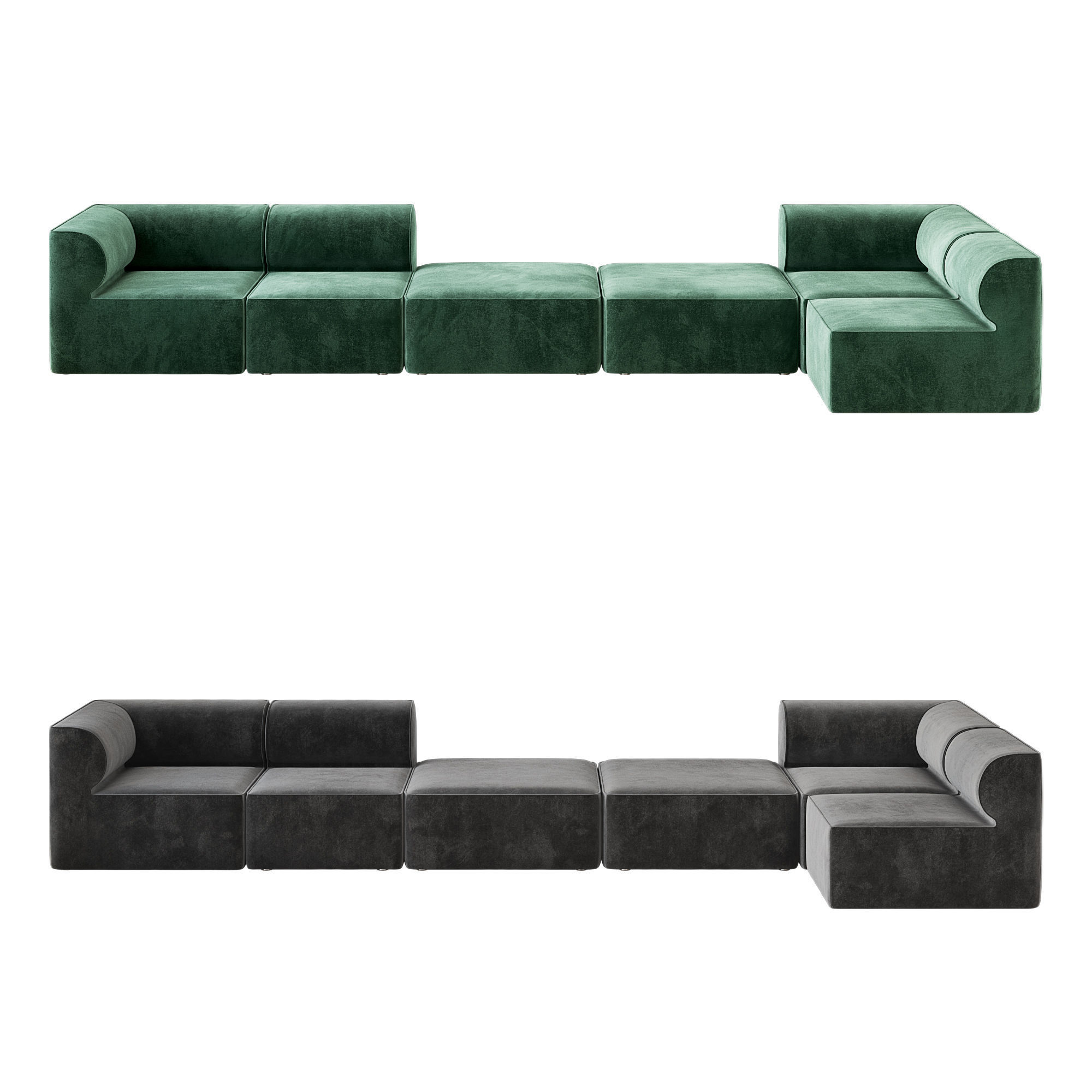 Eave Modular Sofa option 03 3D model_2