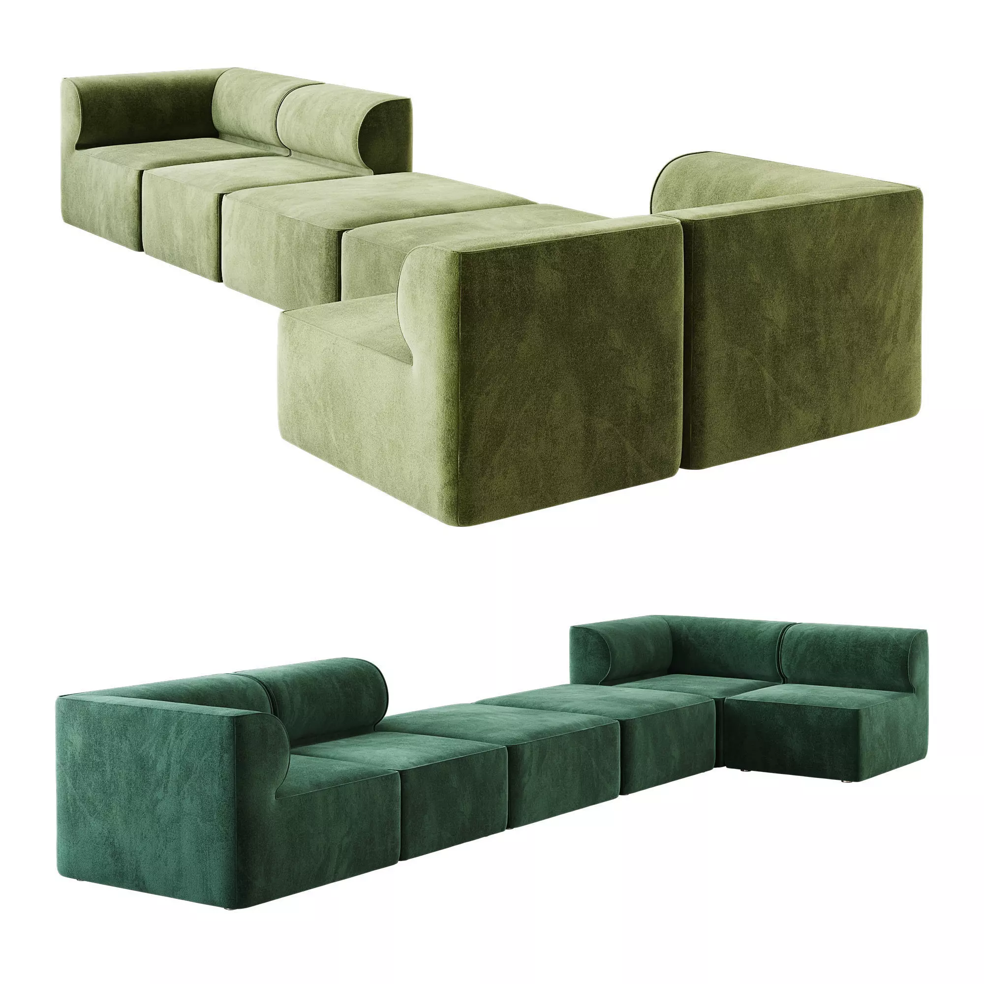 Eave Modular Sofa option 03 3D model_0