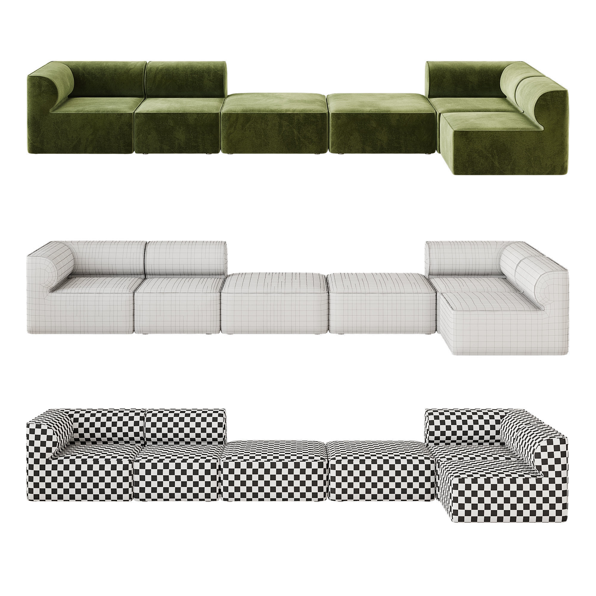 Eave Modular Sofa option 03 3D model_4
