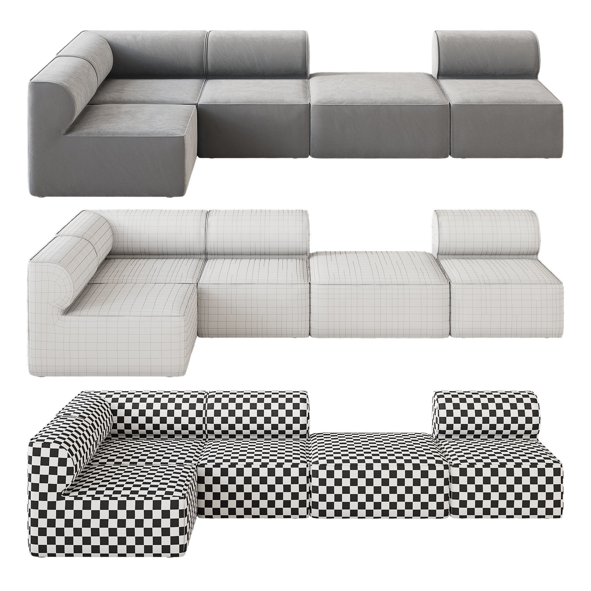 Eave Modular Sofa option 04 3D model_4