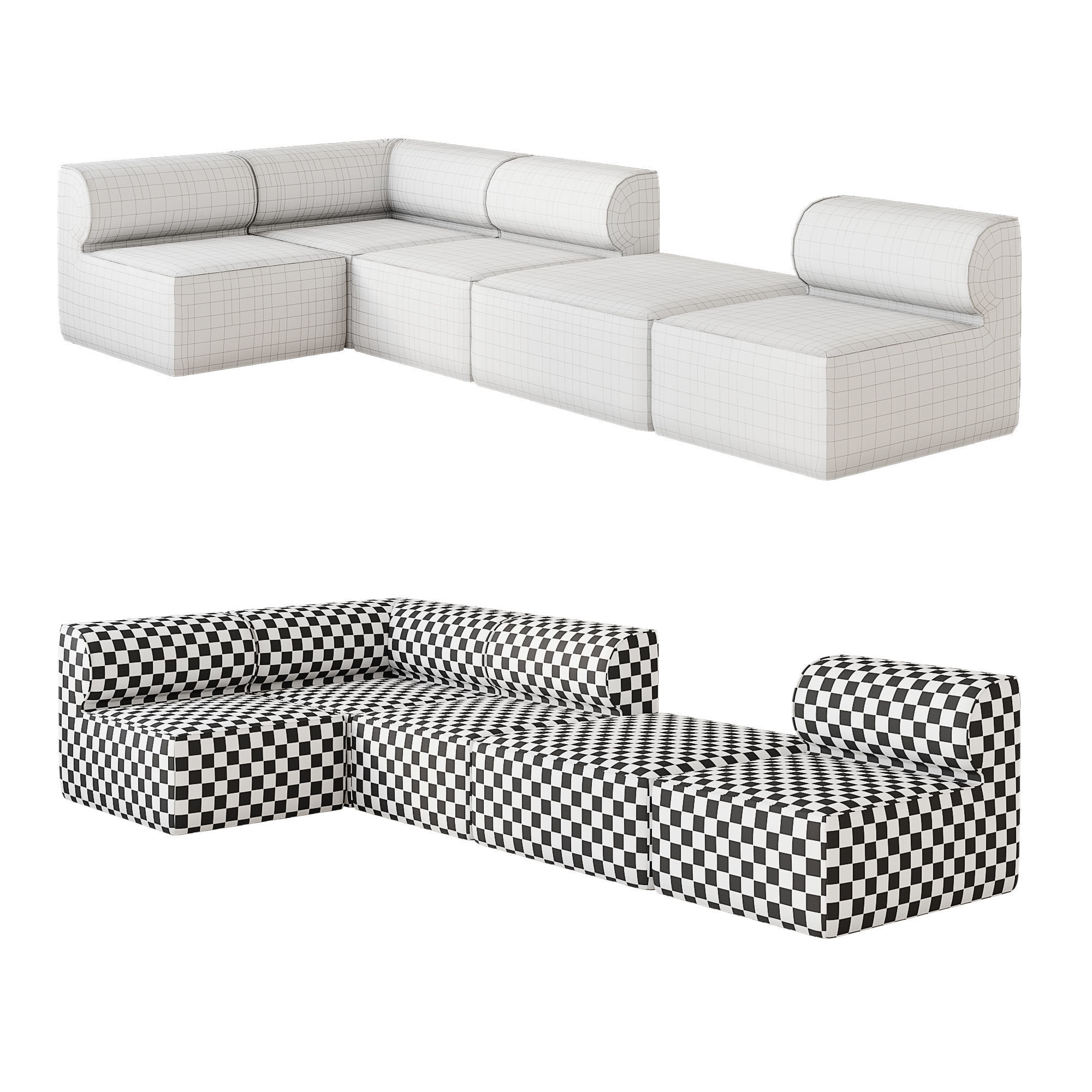 Eave Modular Sofa option 04 3D model_3