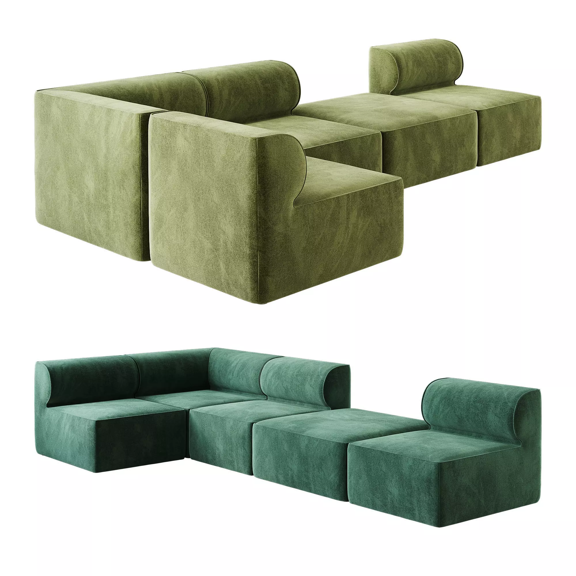 Eave Modular Sofa option 04 3D model_0