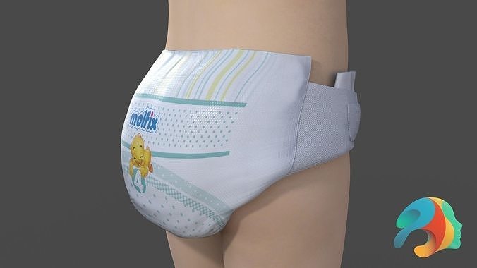 Diaper PBR - Morph Version Low-poly 3D model