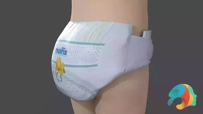 Diaper PBR - Morph Version Low-poly 3D model