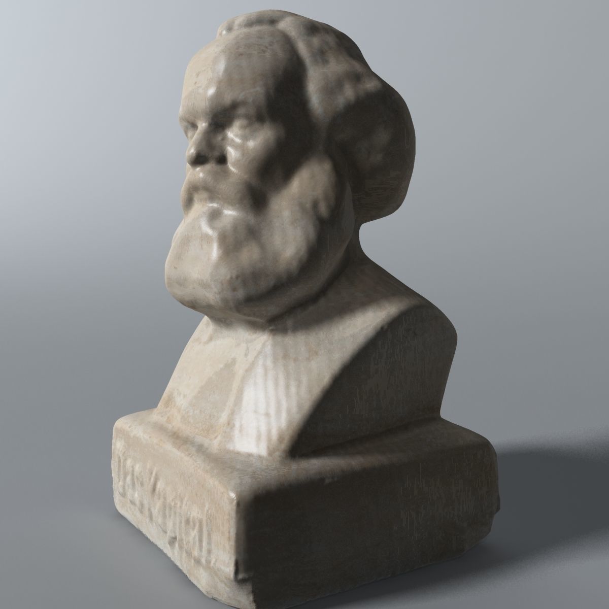 Karl Marx Bust 3D model_3