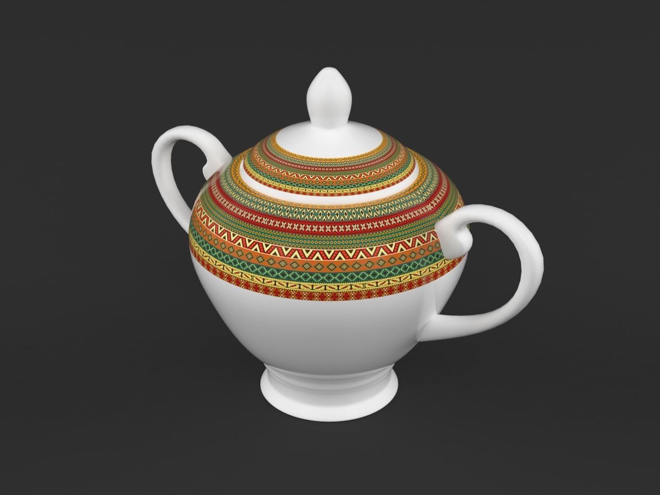 Coffee Cup and Saucer Set 3D model_6