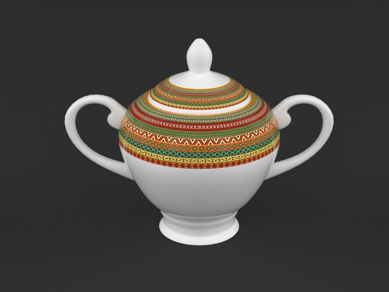 Coffee Cup and Saucer Set 3D model_5