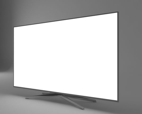 Flat Screen Smart TV Low-poly 3D model_3