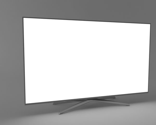 Flat Screen Smart TV Low-poly 3D model_1
