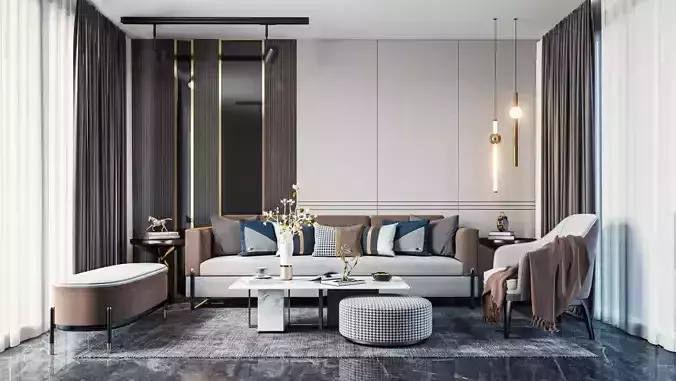 Top Roof Interior Scene in Luxury Elements 