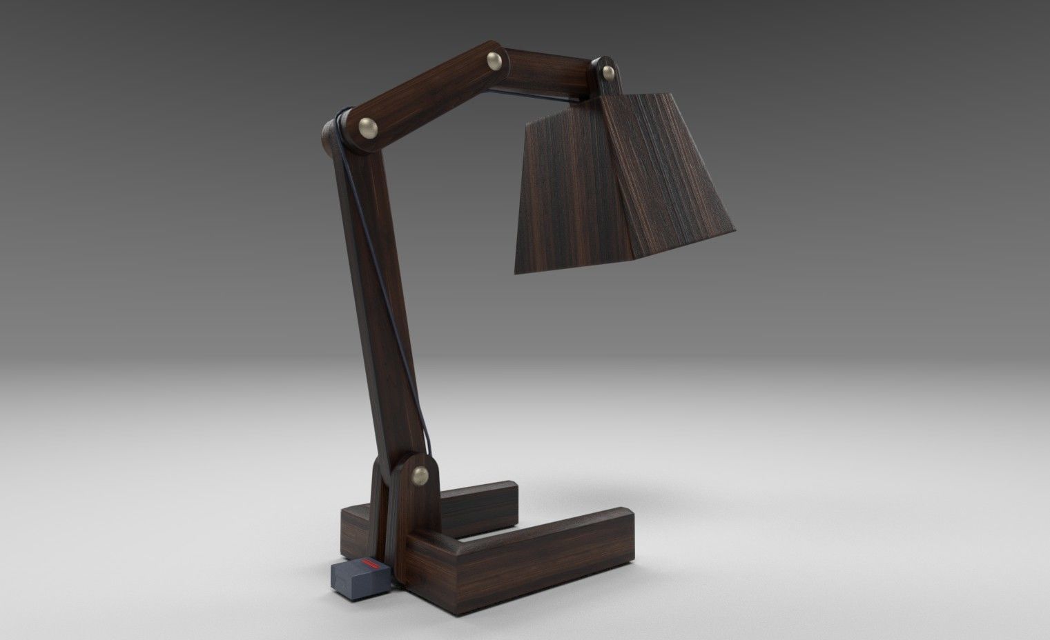 style wood lamp Low-poly 3D model_3