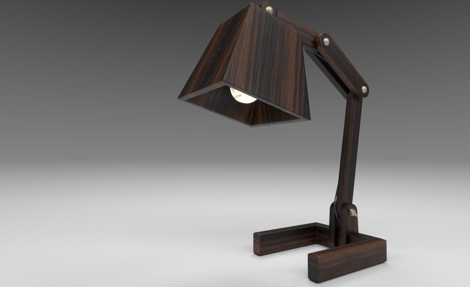 style wood lamp Low-poly 3D model_4