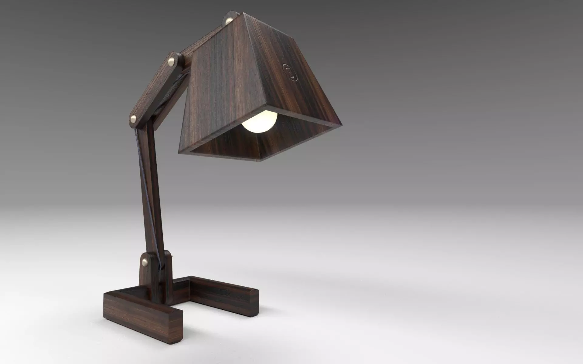 style wood lamp Low-poly 3D model_0