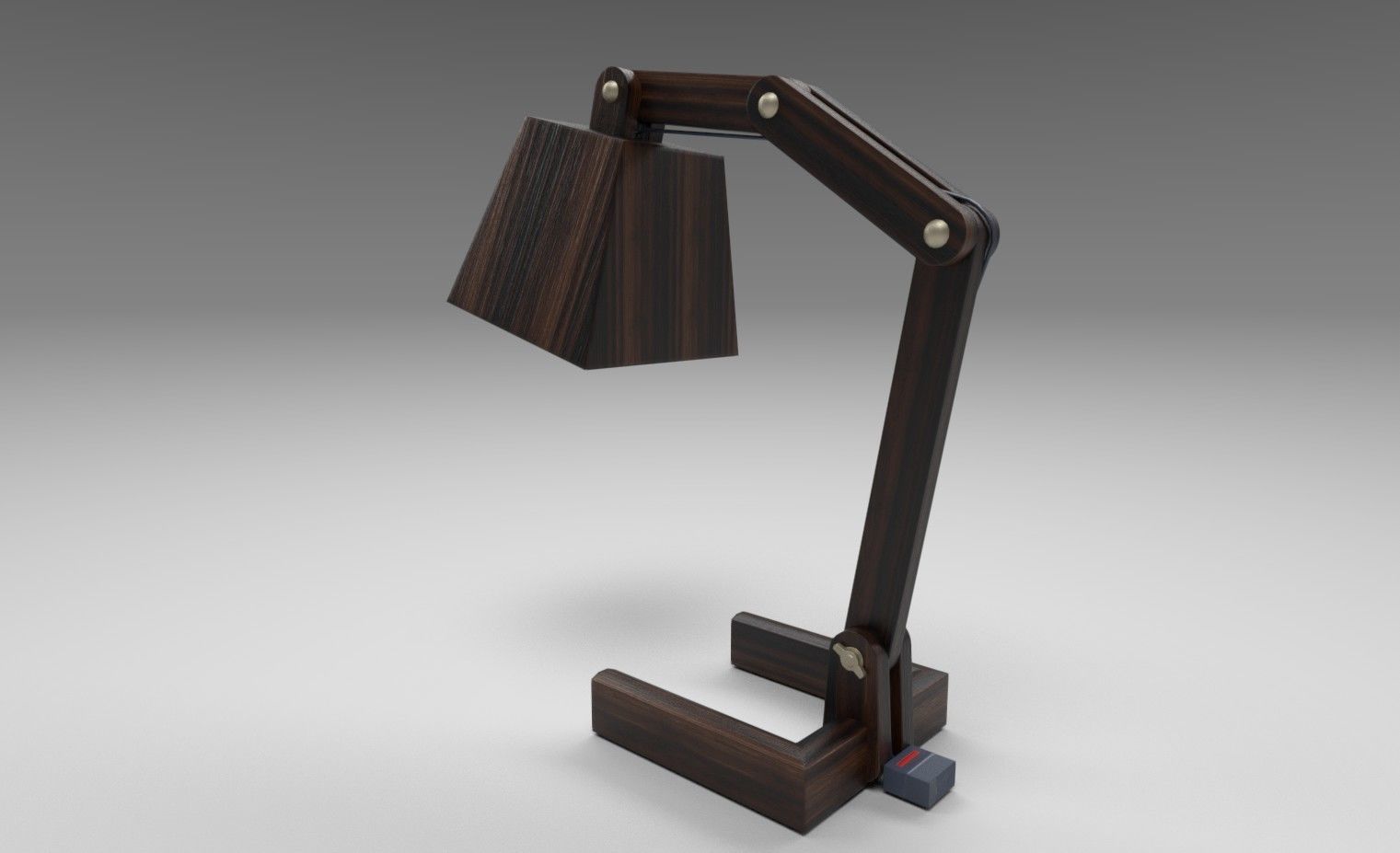style wood lamp Low-poly 3D model_2