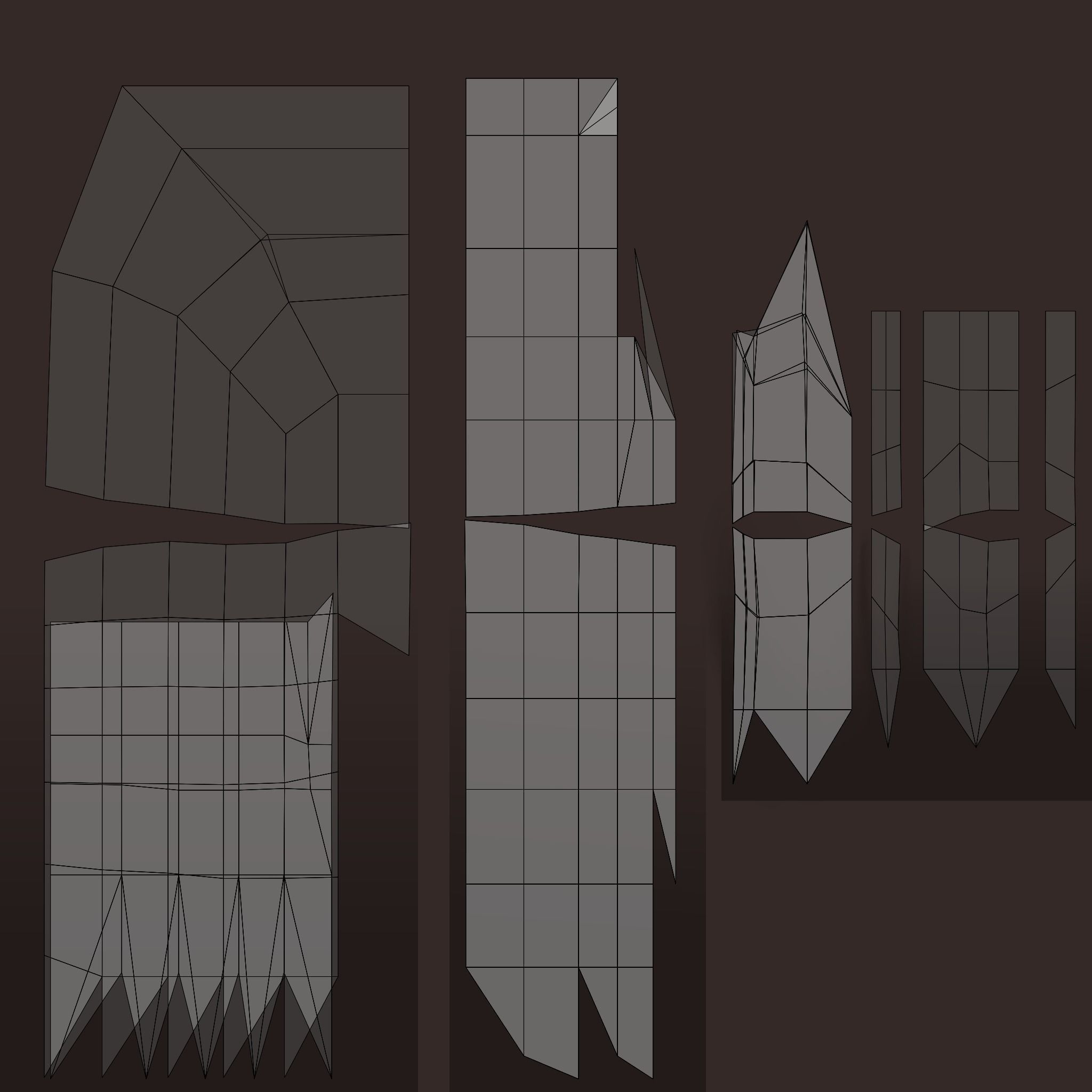 Polly - Low Poly Anime Character Free low-poly 3D model_11