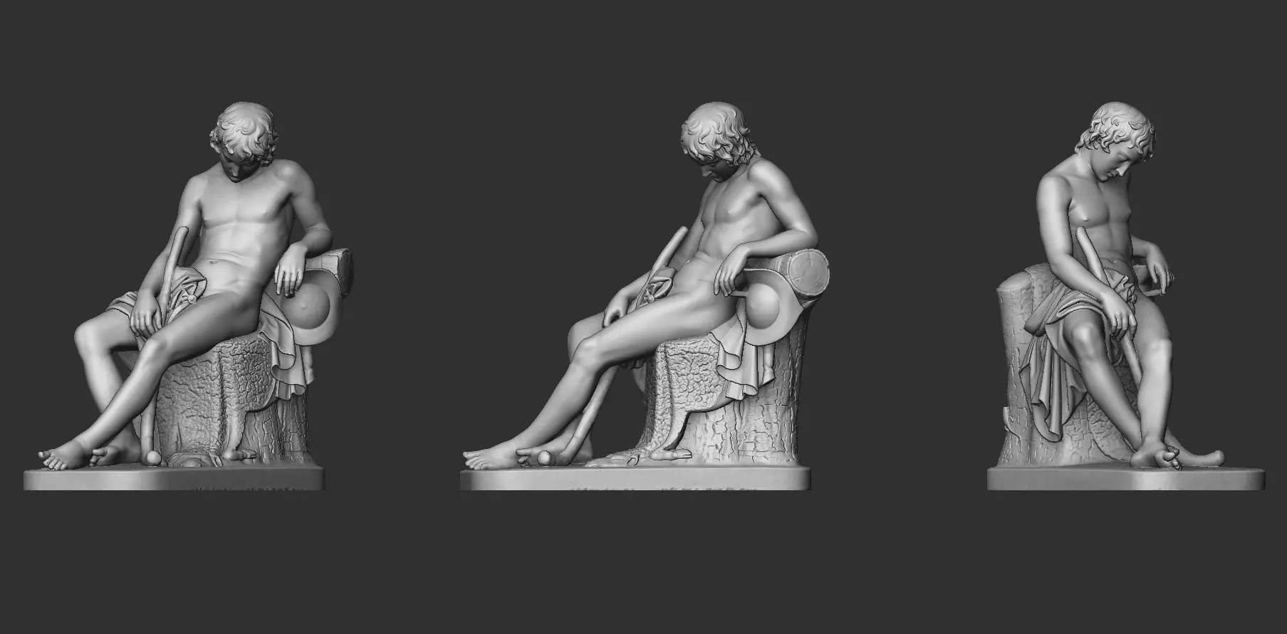 Boy Statue 3D print model_0