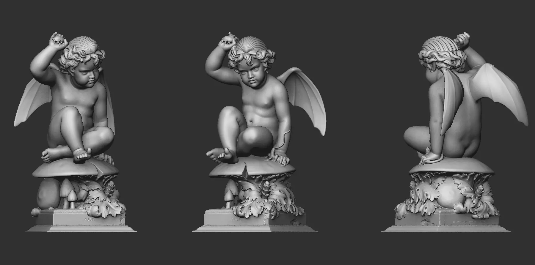 Baby Wings Sculpture 3D print model_0