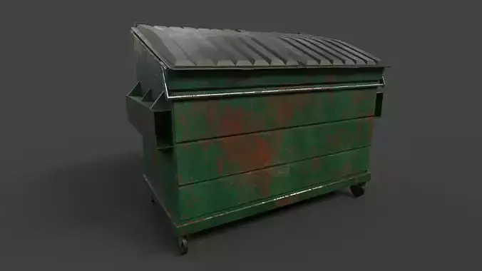 Dumpster 3D Model medical cart Low-poly 3D model