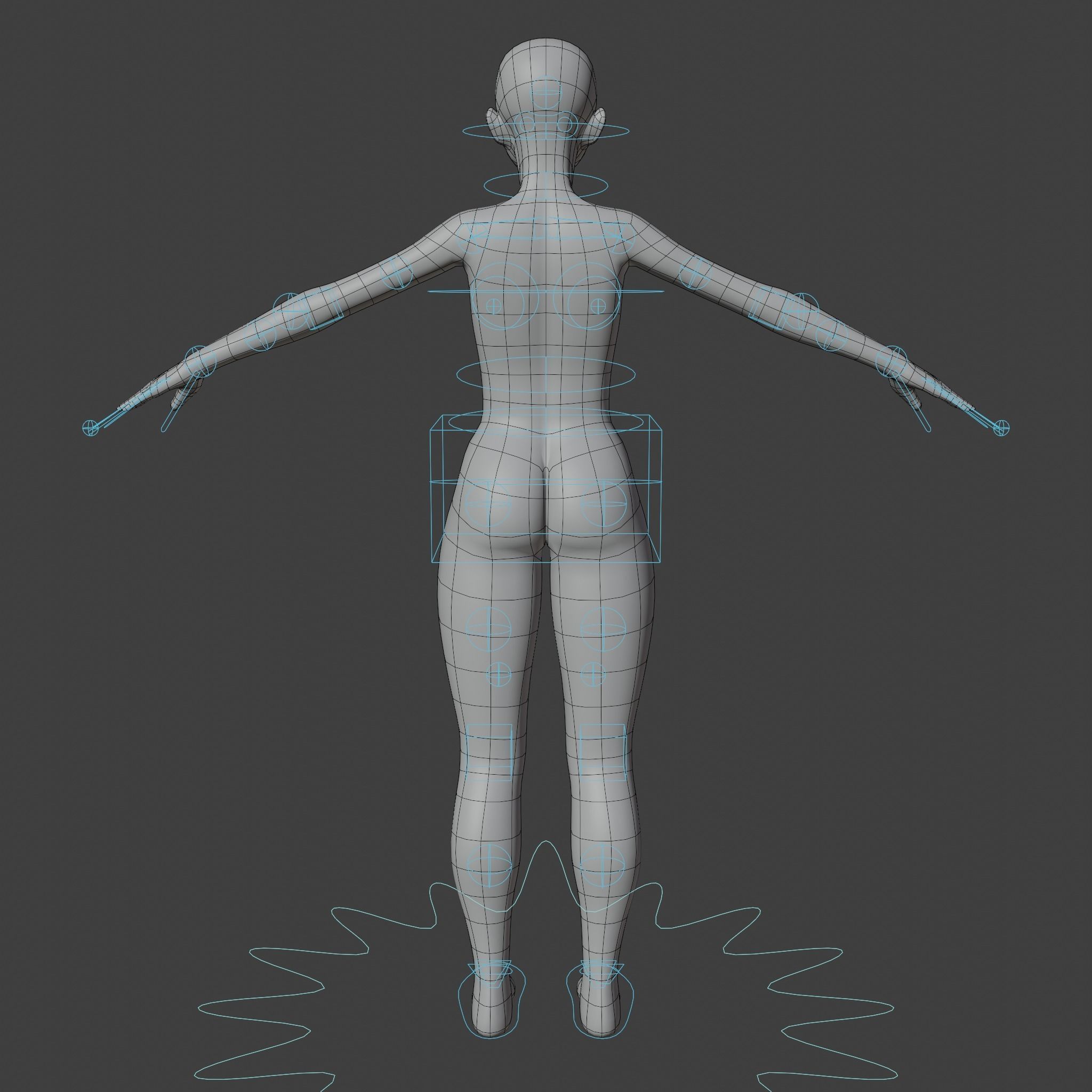 Stylized Humanoid Base Mesh Pack -Rigged- 3D Model Collection_5