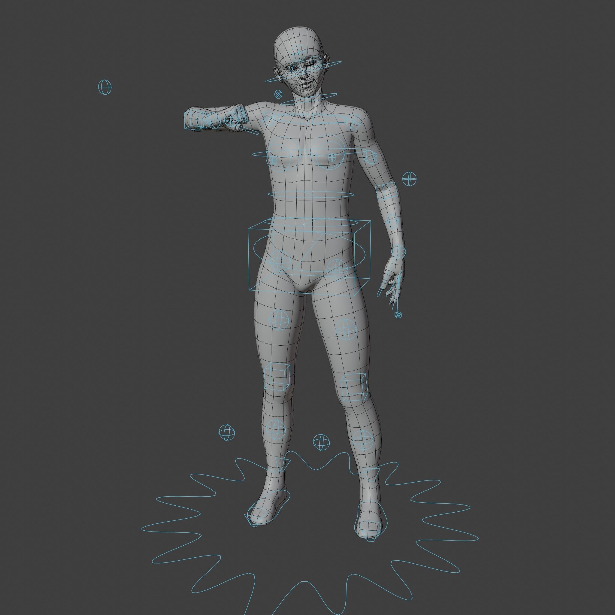 Stylized Humanoid Base Mesh Pack -Rigged- 3D Model Collection_2
