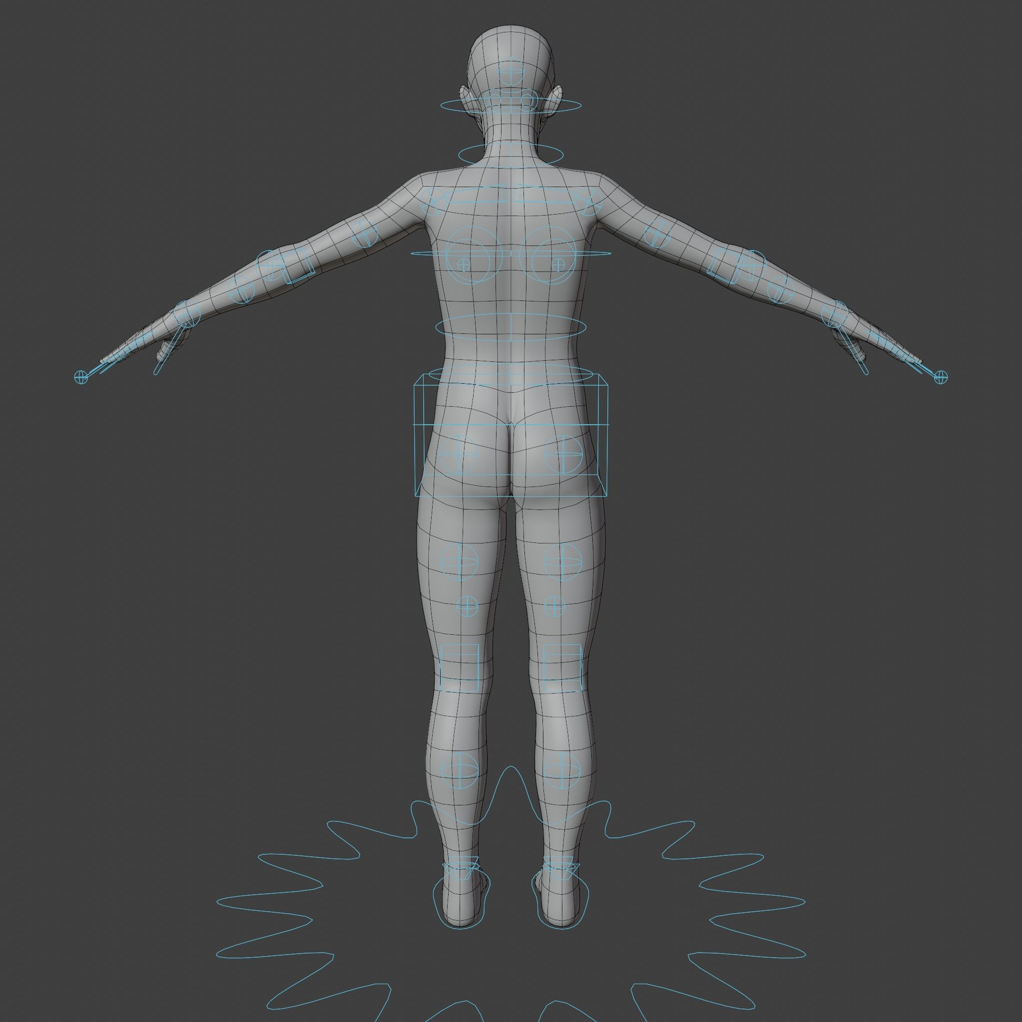 Stylized Humanoid Base Mesh Pack -Rigged- 3D Model Collection_8