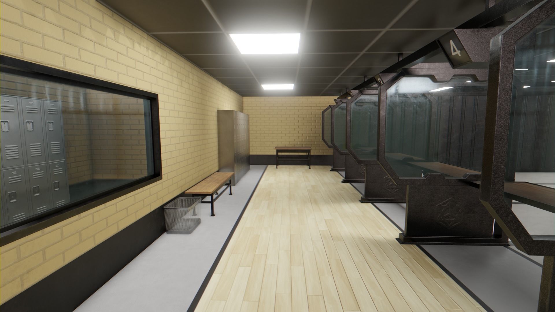 Shooting Range Low-poly 3D model_2