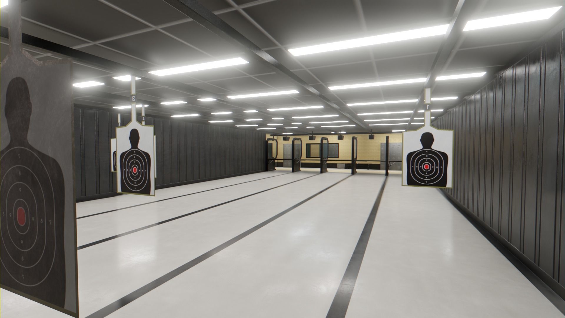 Shooting Range Low-poly 3D model_4