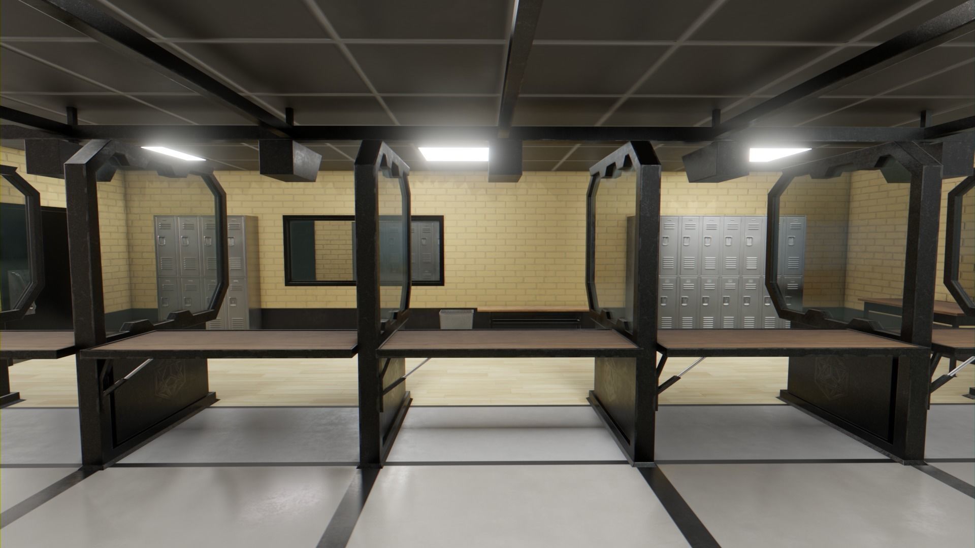 Shooting Range Low-poly 3D model_5