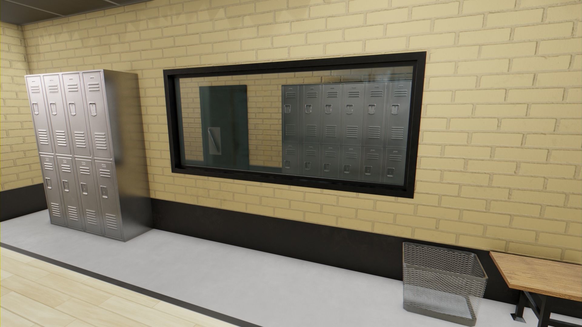 Shooting Range Low-poly 3D model_6